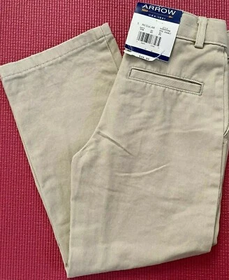 Arrow 5 Chino брюки хаки крюк отрегулировать талии мальчика новый с Ярлыками униформа $28 - Изображение 1 из 2