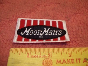 Vintage MoorMans Feed Advertising Patch 3"×1.75", NOS for Hat Cap Jacket Display - Picture 1 of 2