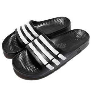 adidas Duramo Slide Black White Men Unisex Sports Sandals Slippers G15890 - Imagen 1 de 8