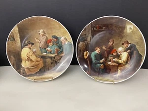 2 Vintage Bareuther Waldsassen Bavaria Germany Playing Cards Plate 10 1/8” - Picture 1 of 10