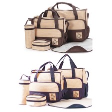 Wickeltasche 5tlg Pflegetasche Kindertasche Babytasche Tragetasche Handtasche DE