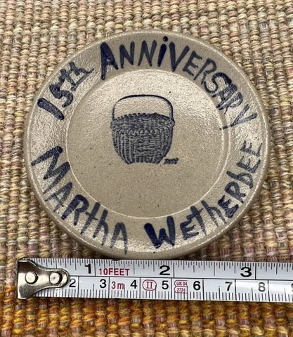Martha Wetherbee Baskets 15th Anniversary Mini Plate 1991 BBP Beaumont Brothers Cover