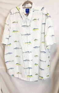 Men's Guy Harvey Button Up Short Sleeve Fish Shirt Size XXL Baggy  - Bild 1 von 7