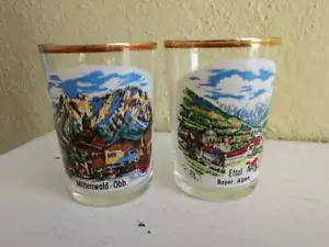 Collectible Shot Glasses Ettal Bayer. Alpen & Mittenwald Germany Souvenir 3" - Picture 1 of 9