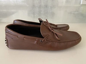 Tod's City Gommino Loafers in Brown Leather Men’s Size US 8 - Picture 1 of 13