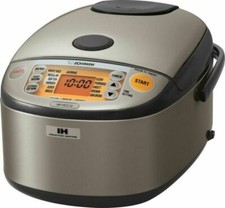 Zojirushi NP-HCC10XH Induction Heating System Rice Cooker & Warmer - Stainless Dark Gray