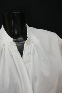 Gr.46 Dirndlbluse weiß Bluse für Dirndl Baumwollmischung schlicht B10574 - Bild 1 von 3