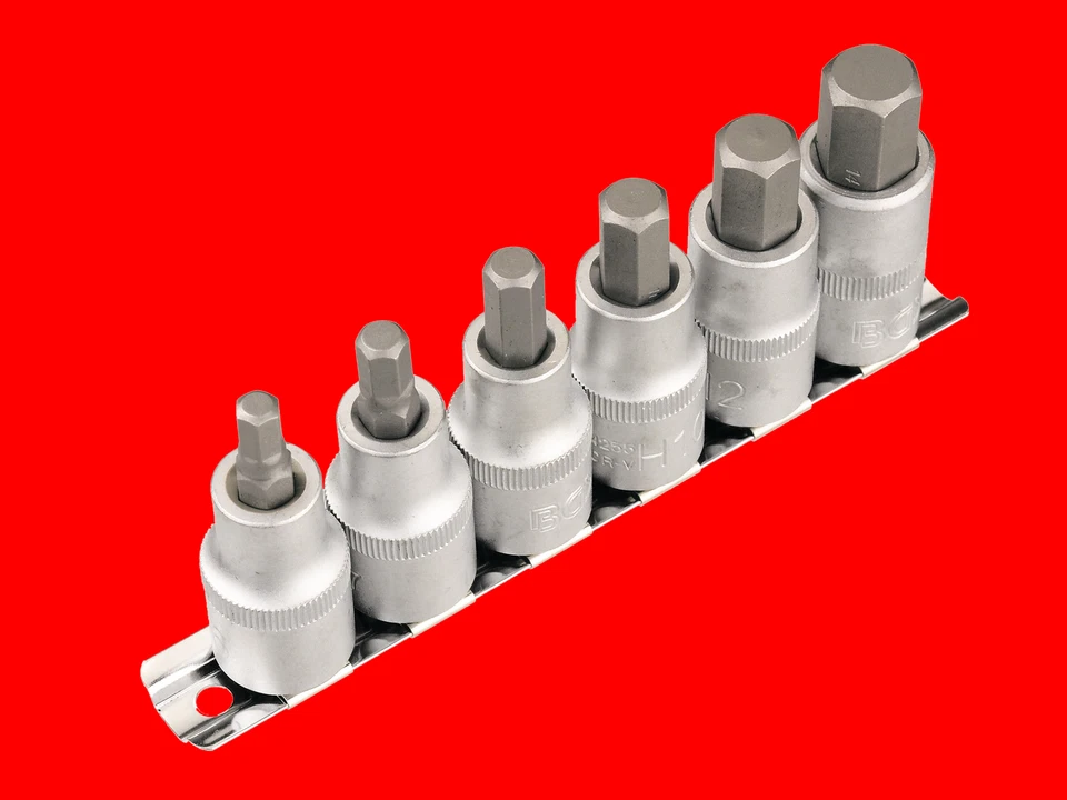 6 tlg Innensechskant 1/2" Stecknuss Satz 6mm - 14mm Für Inbus Schraube BGS 8887 - Bild 1 von 1