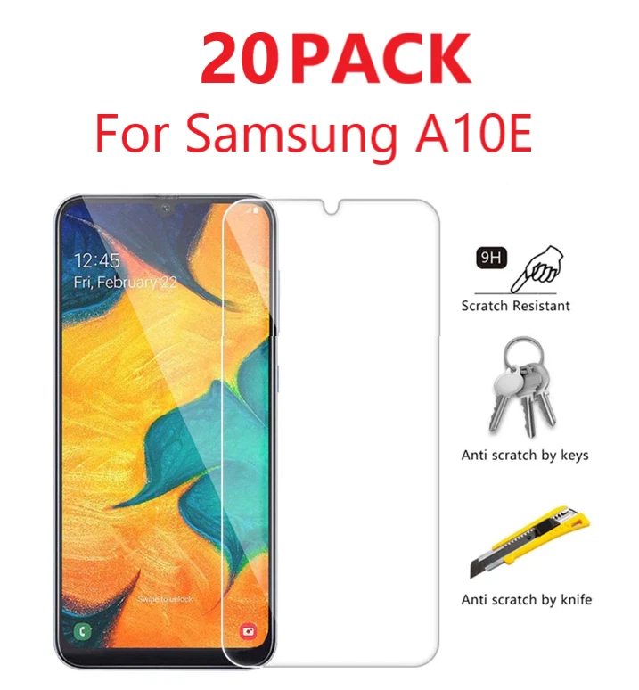 20-Pack Tempered Glass Clear HD Screen Protector For Samsung Galaxy A10e A10E - Image 1 of 1