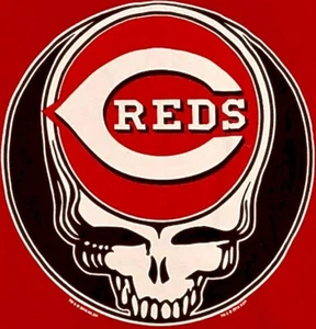 (3) Cincinnati Reds Grateful Dead Stealie Skull Vinyl Stickers 3x3 Decals - Picture 1 of 1