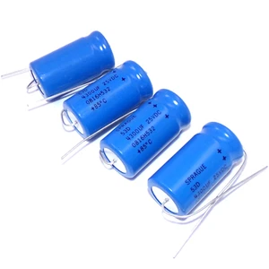 x4 Sprague 53D 25VDC 4300UF Electrolytic Capacitors 0816H532 - Picture 1 of 4
