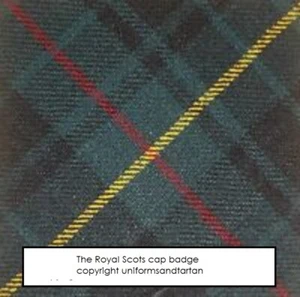 WW2 British Army, Royal Scots tartan arm patch for battle dress uniform jacket - Picture 1 of 6