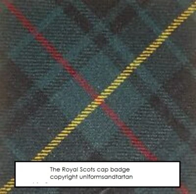 WW2 British Army, Royal Scots tartan arm patch for battle dress uniform jacket - Image 1 of 4