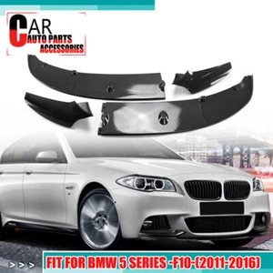 M Sport Carbon Fiber Front Bumper Spoiler Lip For 2011-2016 BMW F10 5 Series New - Picture 1 of 13