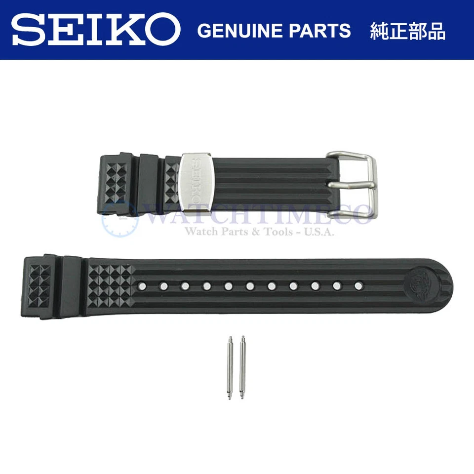 Seiko Watch Band Prospex Marine Master 300 SBDX017 8L35-00K0 Black Waffle Strap - Image 1 of 1