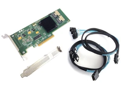 LSI Broadcom 9211-8i 6Gbps SATA SAS HBA Controller IT-Mode inkl. 2x Kabel 1m - Bild 1 von 4