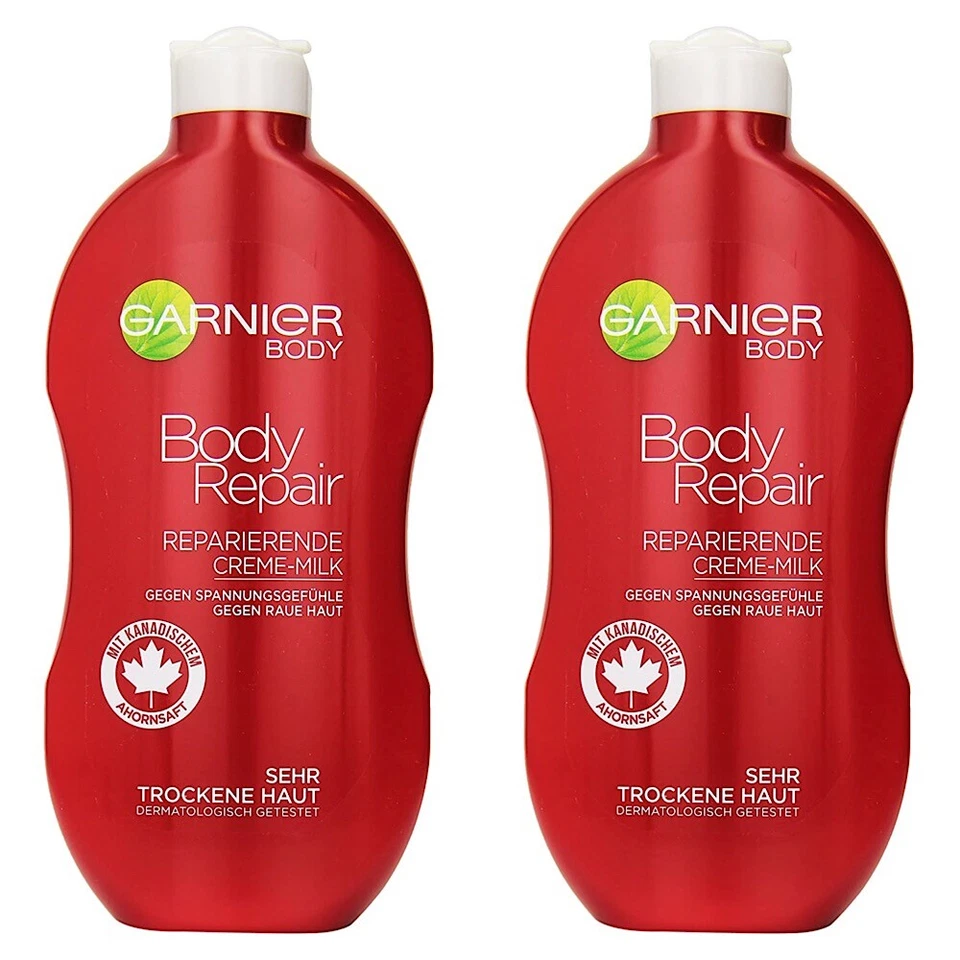 ✅Garnier Body Repair Reparierende Creme-Milk, Bodylotion trockene Haut 2x400 ml✅