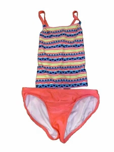 Girls Two Piece Swimsuit Medium 7/8 OP Multicolor - Picture 1 of 4