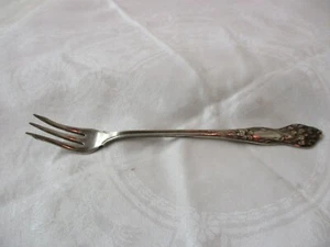 Antique 1909 Stratford Co AXI silver plated Seafood Cocktail Fork Lilyta - Picture 1 of 3