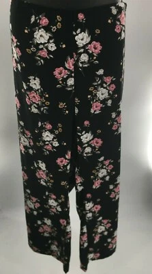 Pantalones para mujer talla grande H&M divididos florales negros rosas blancos grises talla 4X nuevos con etiquetas Foto 1 de 4