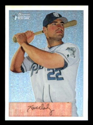 2002 Bowman Heritage Chrome Refractor (1:16) #109BHC Xavier Nady #092/350 Padres - Image 1 of 2