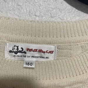 Vintage RARE Felix The Cat Cable Sweater M Cream Cartoon TV Show 90s - Picture 1 of 6