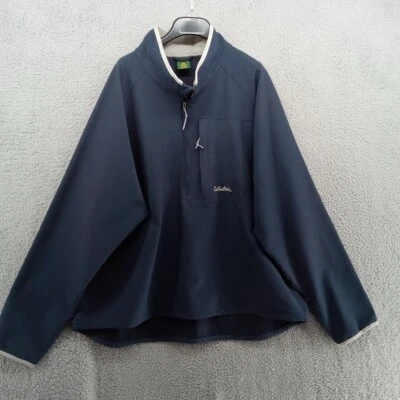 Cabelas Sweater Mens 2XL Navy Blue Pullover 1/2 Zip Outerwear Outdoors Camping - Image 1 of 4
