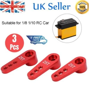 3Pcs 25T Aluminum Alloy RC Servo Arm Horn Long Type for 1/10 Remote Control NEW - Picture 1 of 13