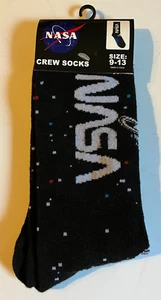 NEW! NASA CREW SOCKS ~ SIZE 9-13 ~ BLACK POLYESTER BLEND ~ EQUALIZER ACCESSORIES - Picture 1 of 3