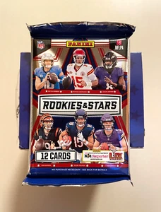 2024 Rookies Stars Football 12 card Pack (1 AUTO or MEM/Box) Nix, Daniels RC? - Picture 1 of 6