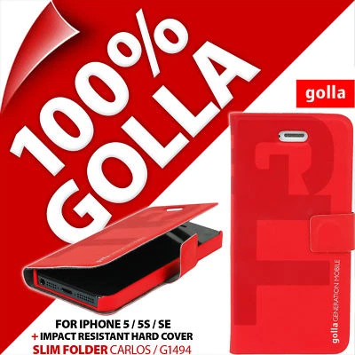Apple iPhone 5/5S/SE Golla Slim Folder Protective Phone Case Wallet Cover  - Image 1 of 4