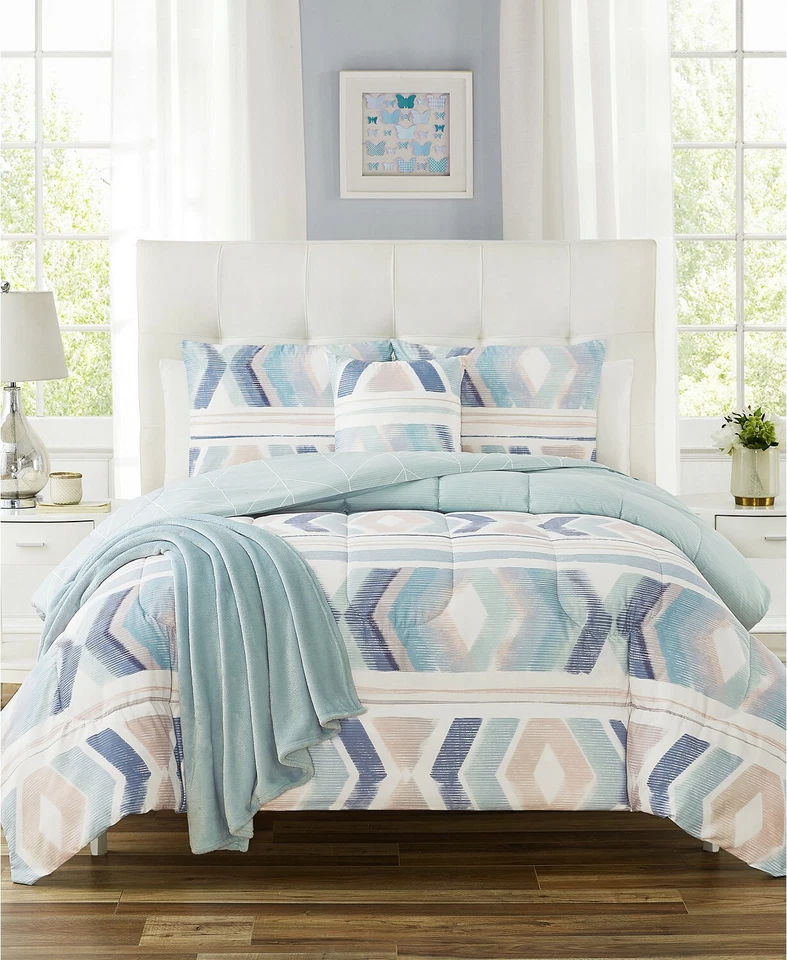 Sanders Artisan 5-piece King Comforter Set Blue D07238