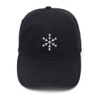 Men's Baseball Caps Snowflake Embroidered Dad Hat Washed Cotton