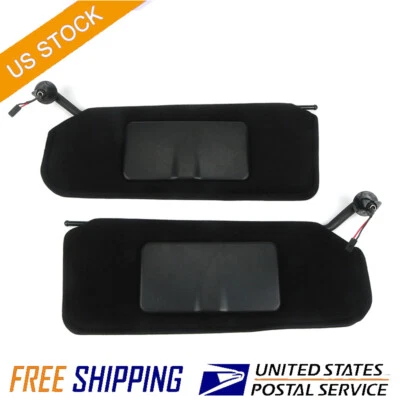 For 1997-2004 CORVETTE SUN VISOR VANITY MIRROR C5 BLACK SUNVISORS PAIR SHADED - Imagem 1 de 4