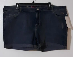 new- WOMAN'S AMARE DENIM JEAN SUMMER SHORT SHORTS. STRETCH DENIM.SIZE 15 - Picture 1 of 8