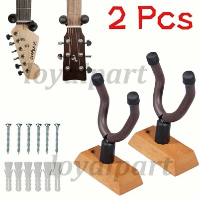 Soporte de gancho para colgar guitarra base de madera gancho de guitarra de acero ajustable montaje en pared EE. UU. Foto 1 de 4