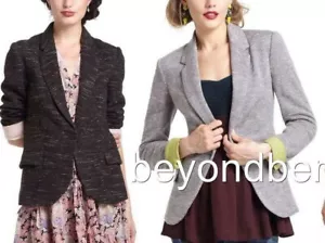 NUEVO Blazer Tejido Anthropologie Dashes de Cartonnier Talla S&M - Imagen 1 de 9