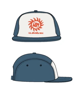 QUIKSILVER BASEBALL CAP.NEW RETROCAP UNSTRUCTURED BLUE COTTON ADJUSTABLE HAT S25 - Picture 1 of 4