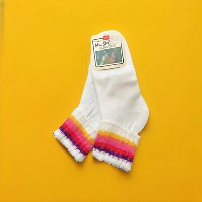 De Colección Hanes Ms Calcetines Deportivos Terry Puño Rayas 9-11 Orlon Acrílico Años 90 Multicolor Foto 1 de 4