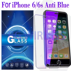 For iPhone 6 /6S Anti-Blue Light Tempered Glass Screen Protector,Case Friendly - Picture 1 of 9
