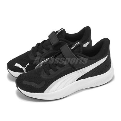 Puma Pounce Lite ACPlus PS Black White Kids Preschool Running Shoes 311650-01 - Image 1 of 4