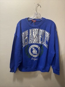 NEW Mitchell & Ness Women's Los Angeles Dodgers  MLB Logo LT Crewneck   Sz Med - Picture 1 of 11