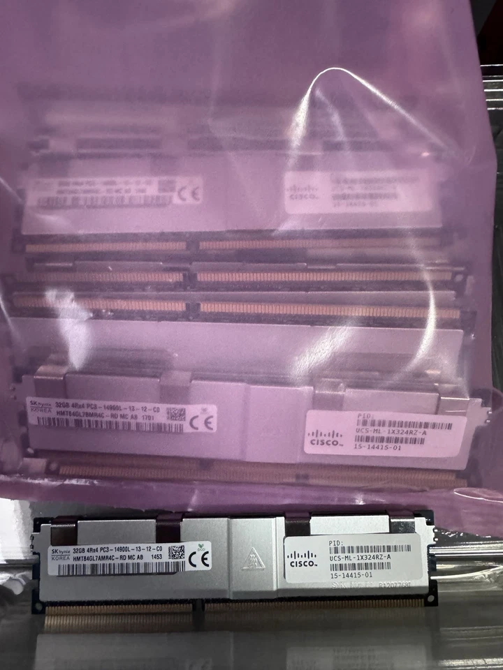 29 x32GB CISCO 256GB  4Rx4 PC3-14900L DDR3-1866MHz ECC Reg Server  Ram - Image 1 of 1