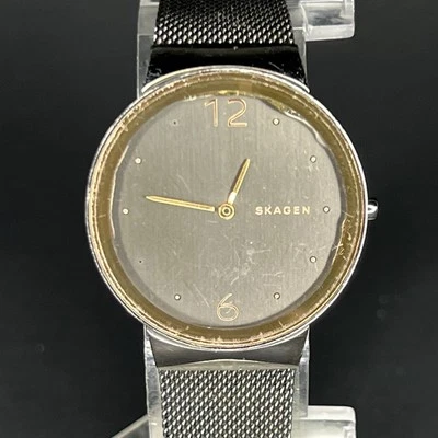 Skagen Freja Women's 32mm Bronze Case Brown Dial Gold Hands Bronze Milanese - image 1 of 4