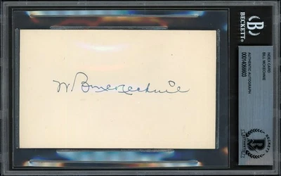 Bill McKechnie Signed 3x5 Index Card Pirates, Reds Beckett #14066603 - Image 1 of 2