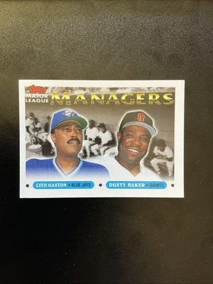 1993 Topps - Major League Managers Dusty Baker, Cito Gaston #514 - Image 1 of 2