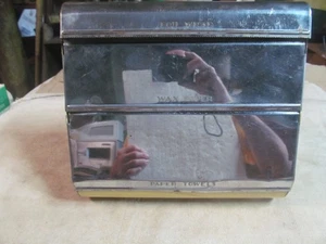 VINTAGE GARNER WARE KITCHEN PAPER DISPENSER, WAX, FOIL, PAPER TOWELS, CHROME. - Picture 1 of 12