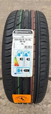 Pneus D'Été 225/55 R16 99W XL Continental Conti Premium Contact 2 MO DOT19 NEUF - Bild 1 von 2