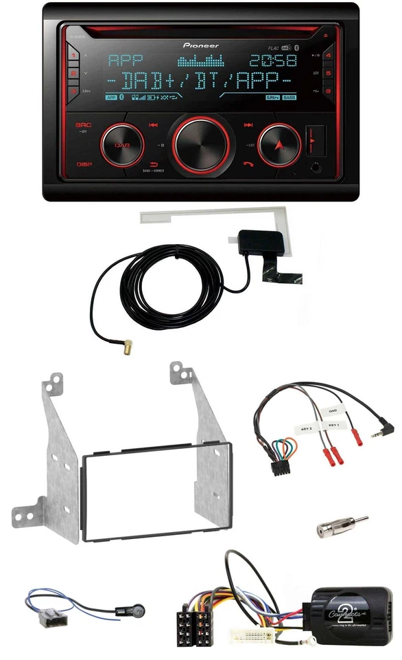 Pioneer 2DIN Lenkrad DAB USB CD Bluetooth Autoradio für Nissan Pathfinder R51 20 - Bild 1 von 4