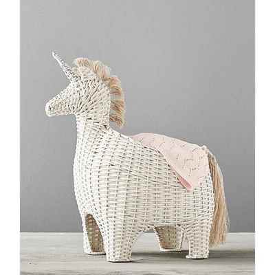 Cesta de unicornio Pottery Barn nueva con etiquetas rara para niños (1 de 2) decoración de almacenamiento descontinuada 2017 Foto 1 de 4